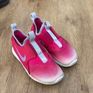 Nike Kids Pink and White Slip-On Sneakers